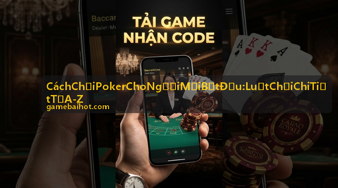 Hình ảnh bàn poker Texas Hold'em với các lá bài và chip cược minh họa luật chơi poker cho người mới bắt đầu